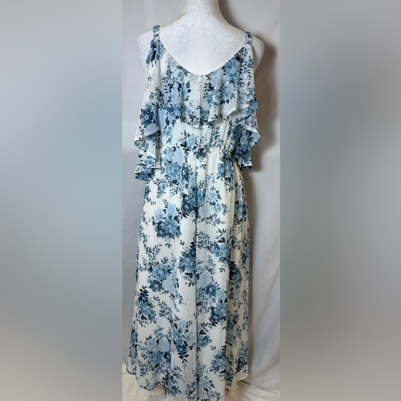 NWT Torrid tea length chiffon cold shoulder aline dress  size 3X - Picture 9 of 11